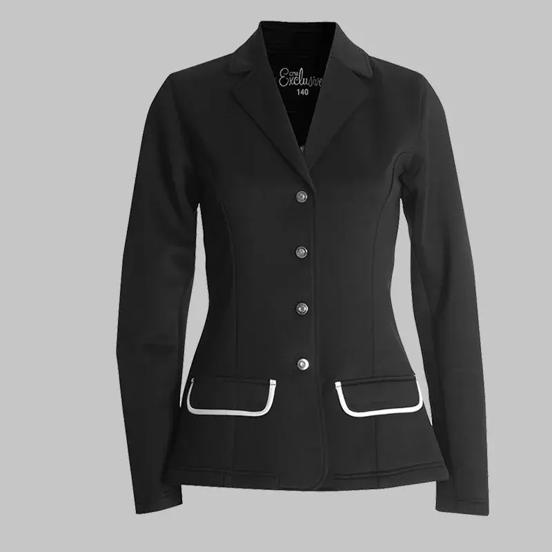 Jaqueta profissional de equitação para mulheres, casaco blazer de manga comprida, moda equestre, top modesto, equipamento esportivo a cavalo