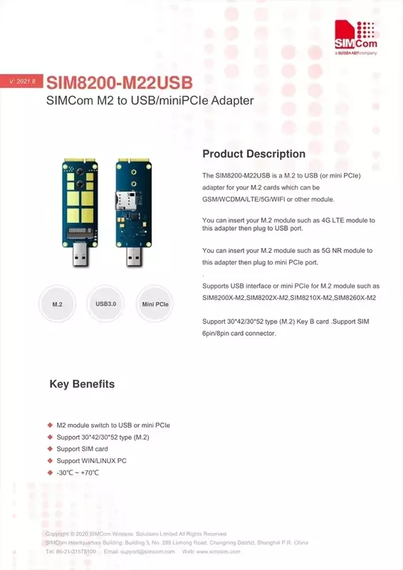 5G USB 3.0 M.2 ke MINIPCIE kartu adaptor papan pengembangan dua arah untuk SIMCOM Quectel 4G 5G M.2 modul 5G USB 3.0 M.2 ke USB