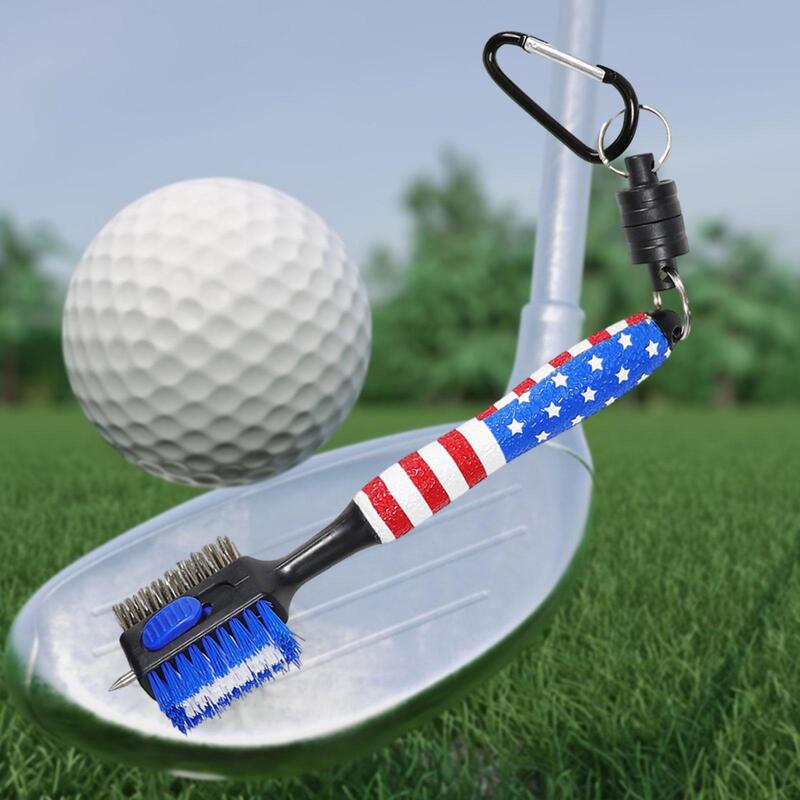 Brosses de club de golf avec mousqueton, poignée ergonomique, nettoyant professionnel