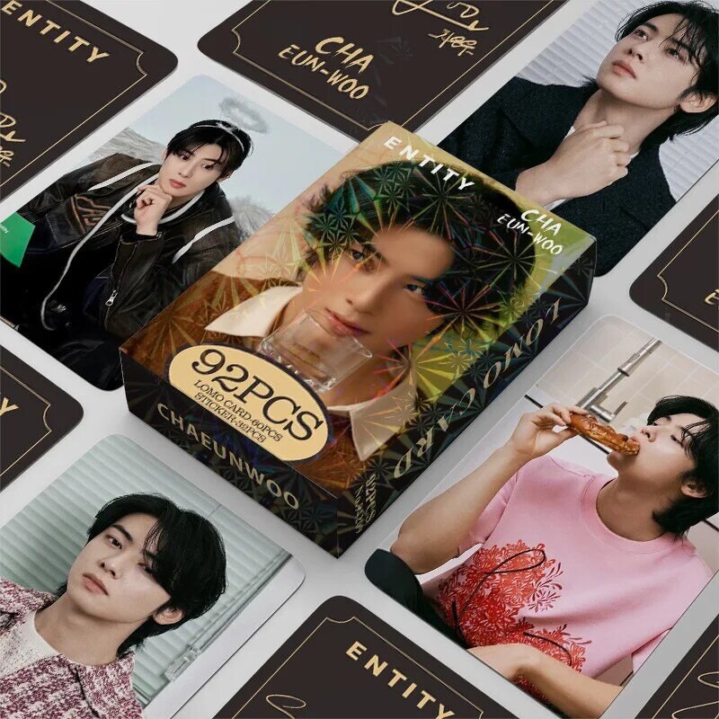 Новый 92 шт. LOMO card Cha EunWoo двухсторонняя Фотокарта