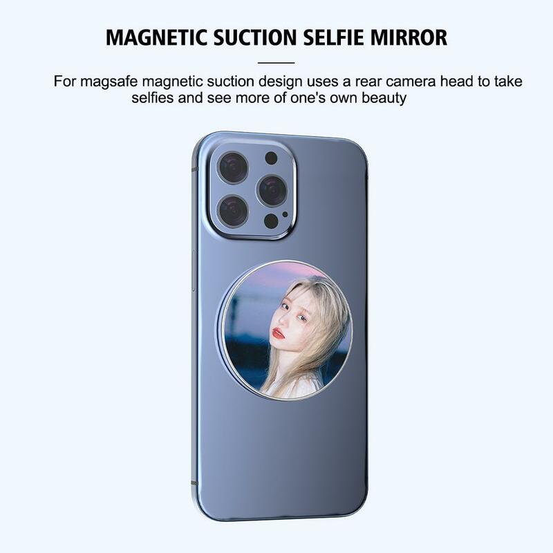 Untuk magsafe cermin cembung magnetik ponsel pintar cermin kecantikan Video Selfie cermin magnetik untuk Streaming Selfie