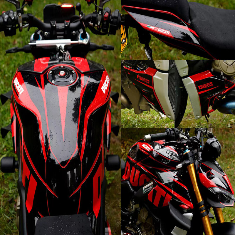 Ducati Streetfighter V4 V4S 풀 카 버전 데칼, 풀 플라워 플레이트 쉘 데칼, 자동차 전체 장식
