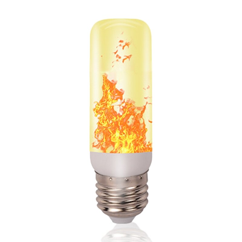 Светодиодные лампочки с пламенем, 4 режима, лампочки с пламенем E27, украшение лампочки с цоколем