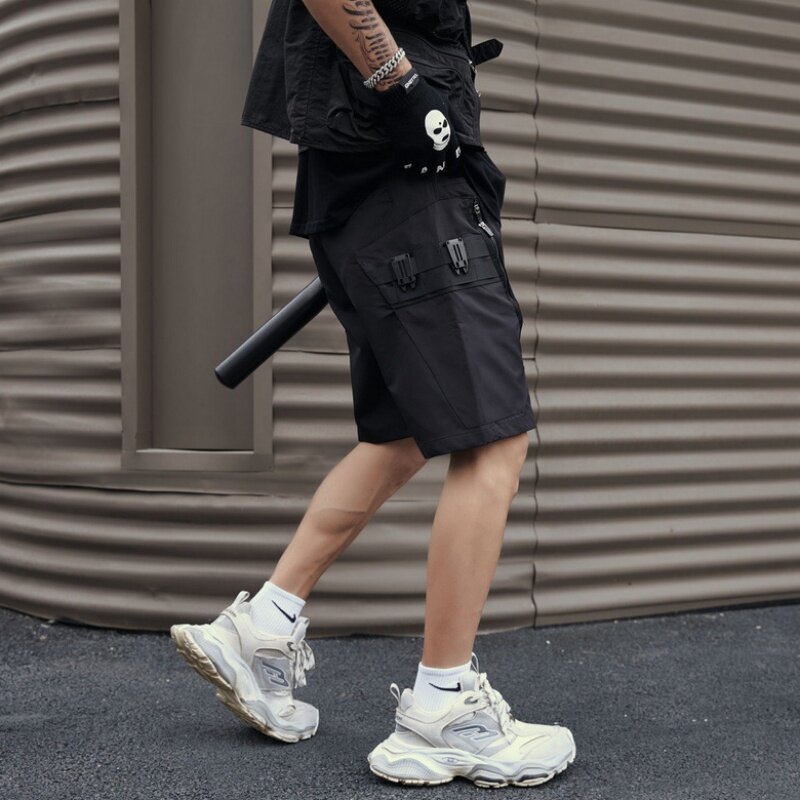 2024 Summer Men Multi-pocket Zipper Design pantaloncini Cargo tattici Y2K High Street Techwear Style pantaloni corti pantalones cortos