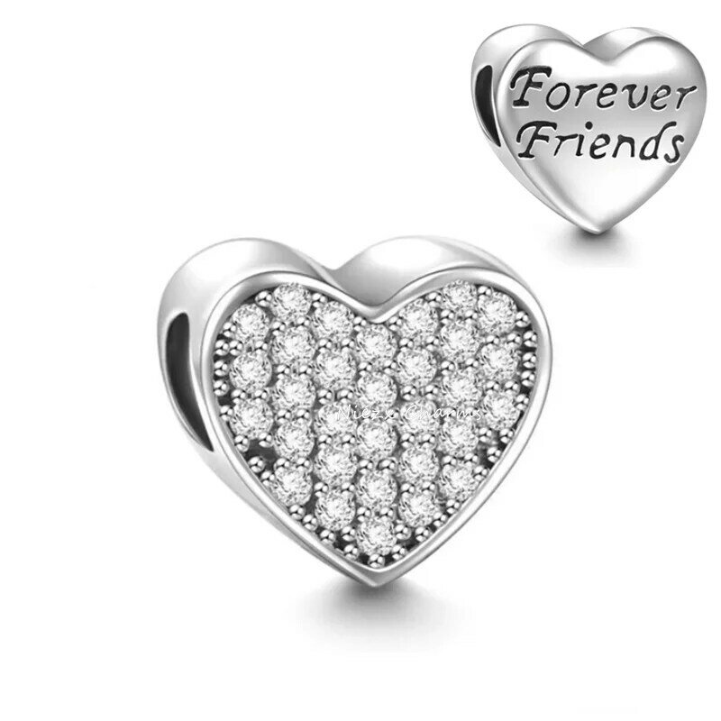 New 925 Sterling Silver Best Friend Soul Companion Dangle Charm Diy Fit Original Pandora Charm Bracelet Women Fashion Jewelry