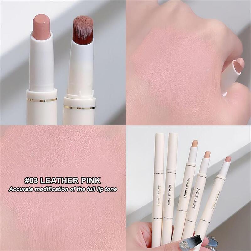 Dubbele Concealer Pen Waterdichte Volledige Dekking Cirkel Koreaanse Cosmetica Fijne Liggende Make-Up Potlood Zijderupsen S4k3