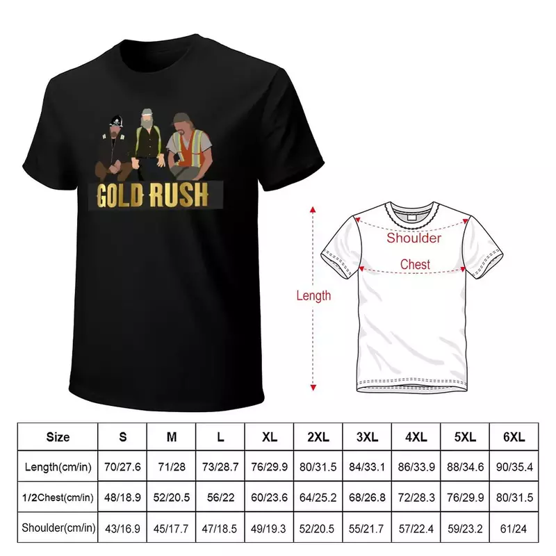 Camisetas simples da corrida do ouro para homens, Parker Schnabel, Rick Ness, Tony Beets, roupas masculinas, camisetas grandes