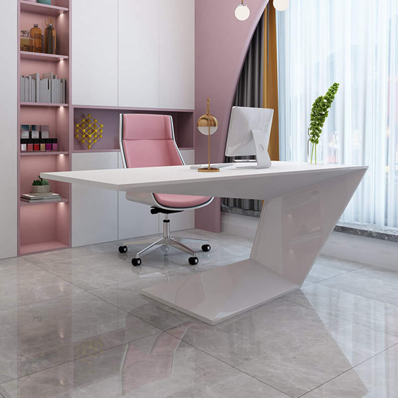 Запеченный стол руководителя белый креативный модный современный президент высококачественный стол руководителя дизайн