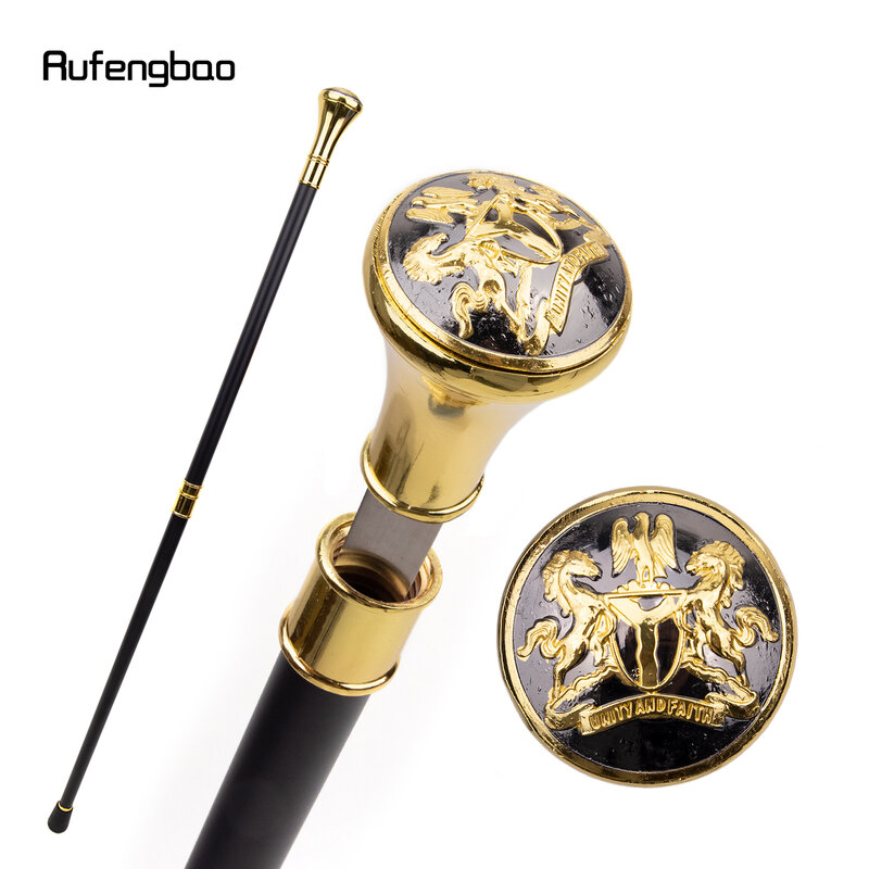 Unity and Faith Totem Relief Walking Stick with Hidden Plate Self Defense Fashion Cane Plate Cosplay Crosier Stick 93cm