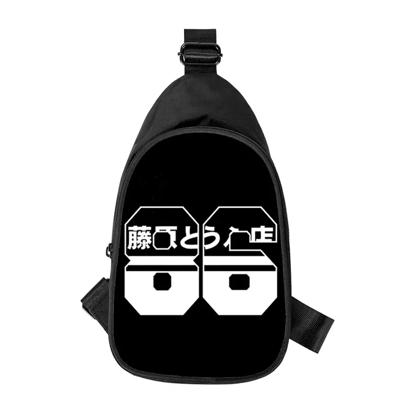Новая японская нагрудная сумка с 3D принтом аниме Initial D для мужчин и женщин, сумка на плечо по диагонали для мужа, школьный поясной кошелек для мужчин