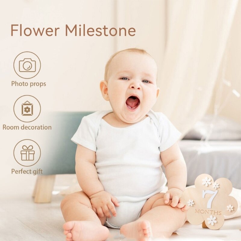 Baby-Foto-Dekorationen, Blumen-Fotokarte, Neugeborenen-Dusche, Foto-Hintergrund, Party-Zubehör