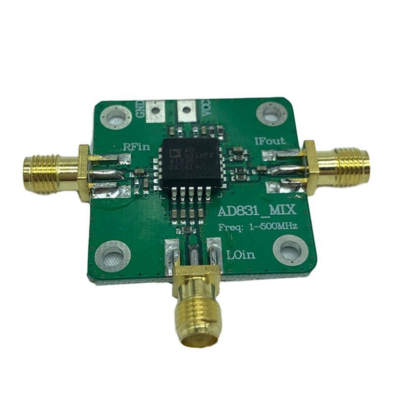 고주파 변환기 RF 믹서 모듈, 녹색 RF 주파수 변환기, 0.1-500Mhz 대역폭, AD831, 4 개