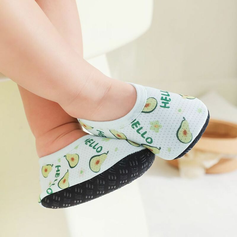 Cute Thin Nonslip Floor Shoes Fruit Bear Mesh Infant Slippers Baby Toddler Sock Shoes Cartoon First Walkers Soft  Sole Shoes