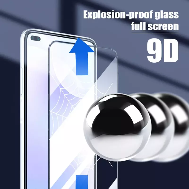 Protector de pantalla de cristal para móvil, cubierta completa para Huawei P30 40 Pro Lite E P Smart Z 2021, Mate 20 Lite Y7 2019, 3 unidades
