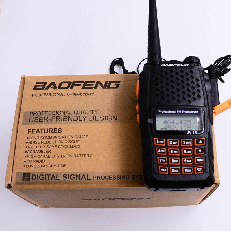 Baofeng UV-6R 7 واط اسلكية تخاطب UHF VHF ثنائي النطاق الأشعة فوق البنفسجية 6R المحمولة CB هام راديو هناعقد اتجاهين راديو FM جهاز الإرسال والاستقبال UV6R Baofeng