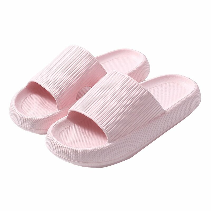 Zapatillas de plataforma gruesa para mujer, sandalias antideslizantes de suela suave Eva para playa, ocio, baño interior, Verano