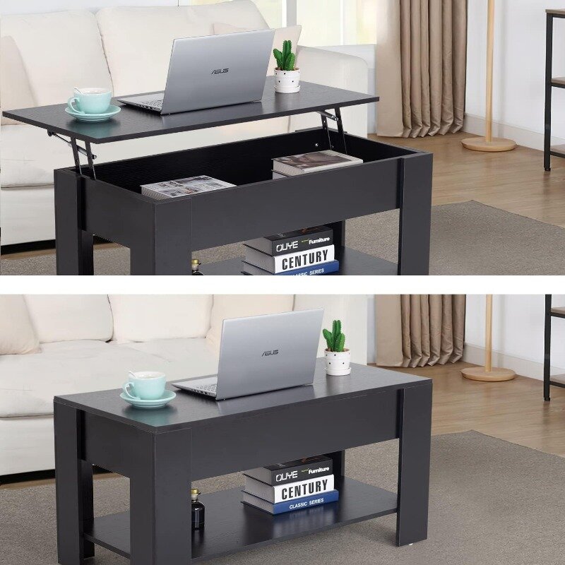 Fdw Lift Top Couch tisch mit verstecktem Fach und Ablage fach Holzlift Tischplatte für zu Hause Wohnzimmer