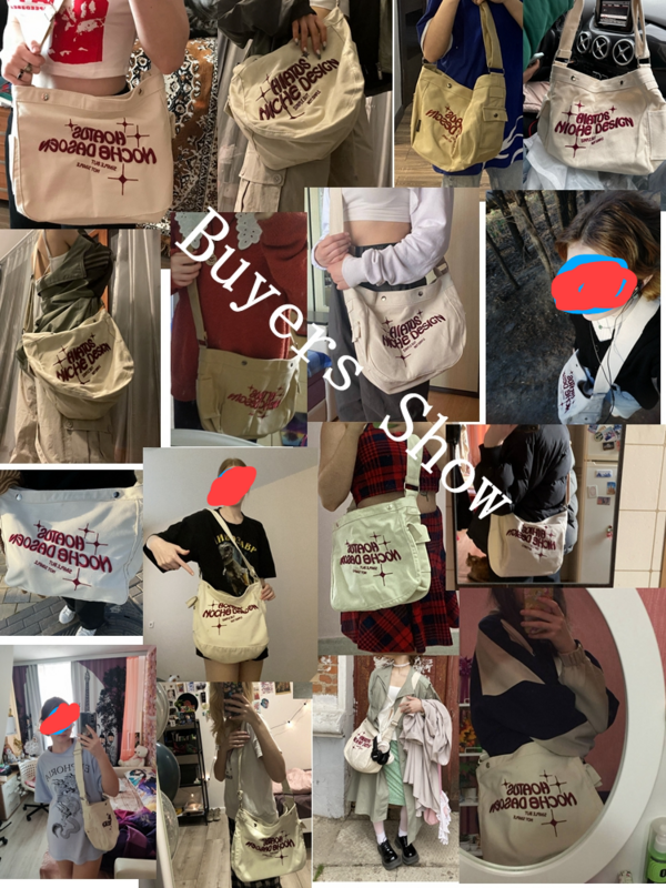 2024 jeansowe damskie y2k torba na zakupy torba na ramię duża pojemność designerska torebka Hobo Messenger duża beżowa torba na płótnie