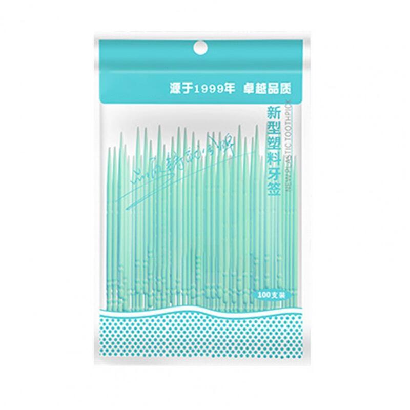 Exquisite Interdental Brush Safe Toothpick 100Pcs/Set for Hospital Colorful Double Headed for Hospital