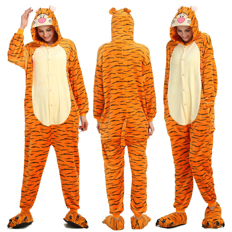 Kigurumi Stram pler Nachtwäsche Unisex Erwachsene Kinder Bodys Halloween Cosplay Kostüm Winter warme Flanell einteilige Pyjamas Homewear