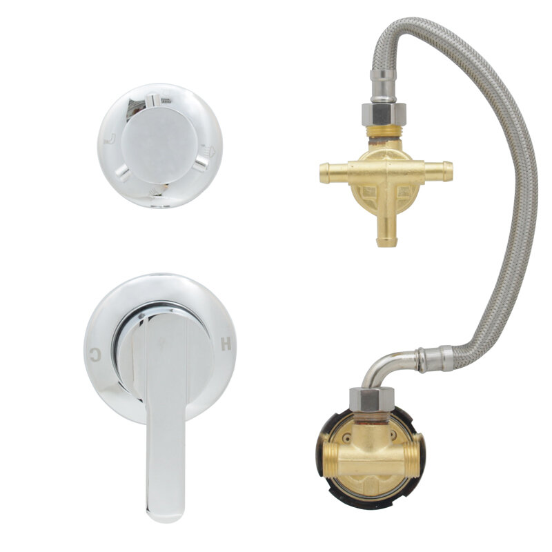 3 Ways Water Shower Mixer Faucet Tap Output Screw Center Distance Valve Brass Bath Enclosure Crane Sauna Room Cabin Intubation