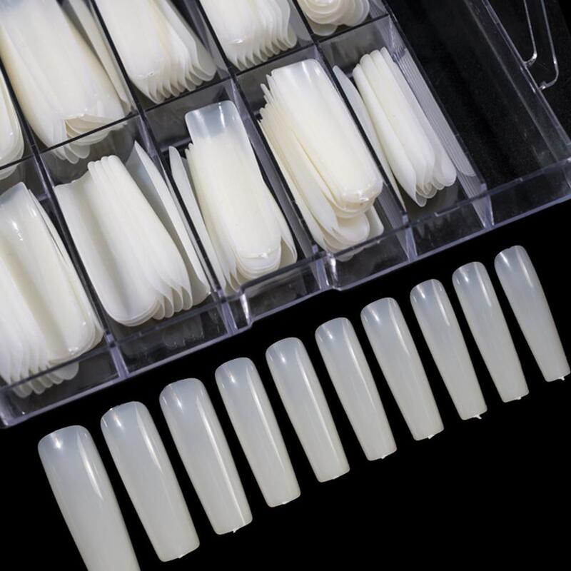 Draagbare 100Pcs Stijlvolle Waterleiding Extensions Nail Veilig Faux Nagels Prachtige Voor Thuis