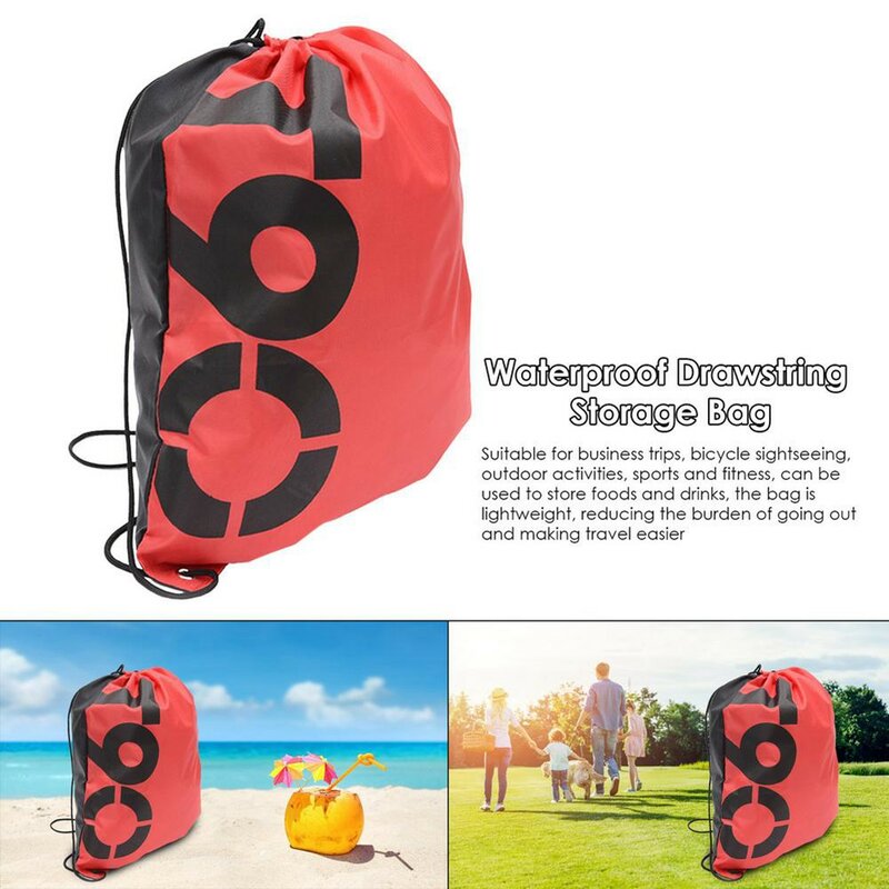 Mochilas impermeables de doble capa con cordón para gimnasio, bolsa de playa para deportes de natación, Mini bolsas de hombro plegables portátiles de viaje