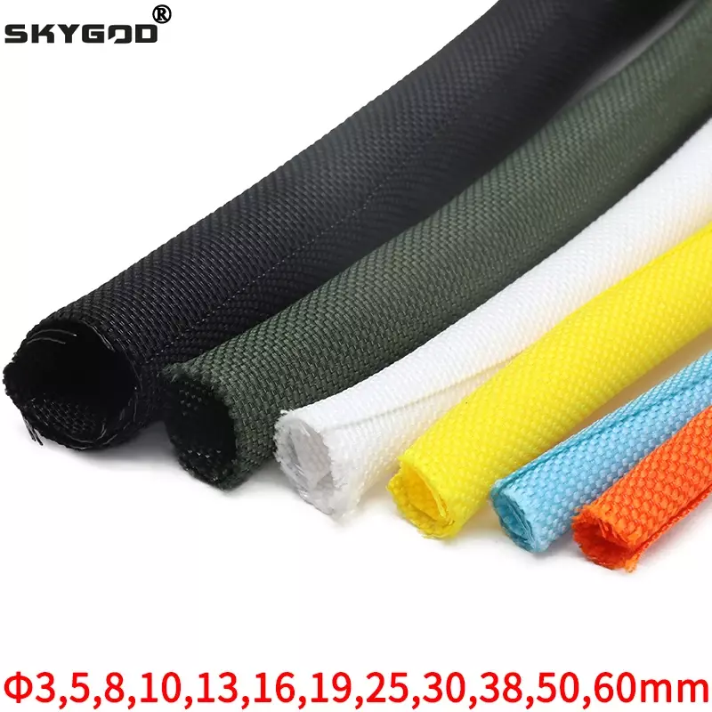 1/5m Self Closing PET Expandable Braided Sleeve Self-Closed Cable Organiser Insulated Wrap Self Close Sleeved Cable Protecter