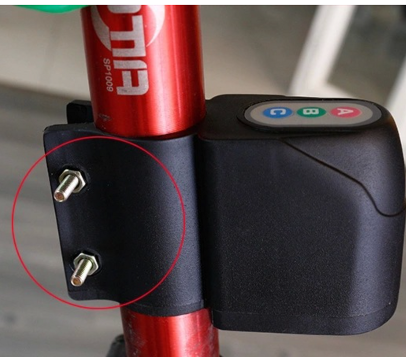 Tipo de código de vibração da bateria elétrica do alarme da bicicleta mountain bike acessórios do equipamento do fechamento do anti-roubo