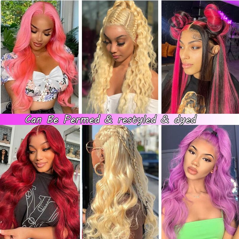 613 Blonde 13x6 HD Lace Front Curly Wigs 13x4 Lace Front Body Wave Wig for Choice Cosplay Glueless Wigs Human Hair Ready to Wear