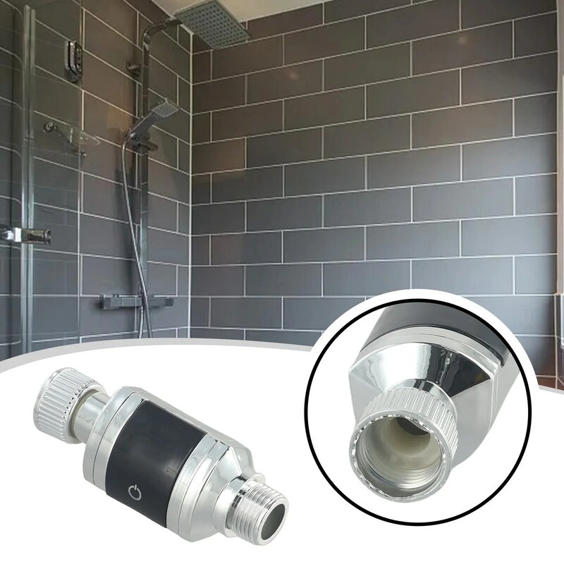 샤워 물 온도계 LED 전원 디스플레이, 가정용 수온 모니터, 조정 가능한 교체 온도 계량기