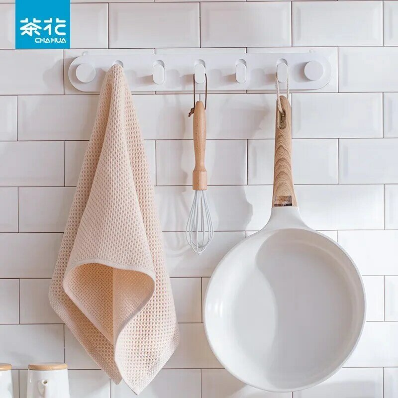 CHAHUA Gancho para toallas de baño sin perforar, solución innovadora de marcado para baños organizados y elegantes