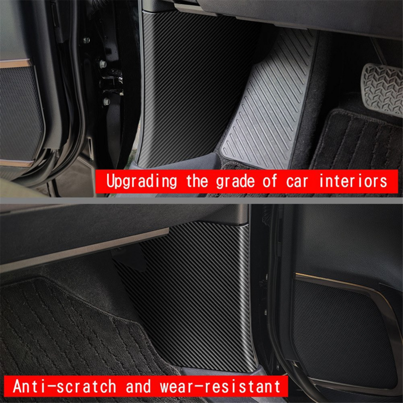 For Toyota Alphard/Vellfire 40 Series 2023+ Rest Pedal Side Anti-Kick PU Leather Interior Protection Pads