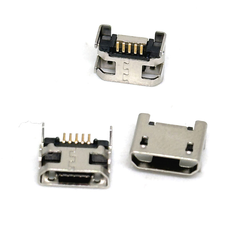 5 핀 마이크로 USB 커넥터 암 포트 잭 납땜 플러그, SMD SMT 안드로이드 전화 데이터 충전 소켓, 5P 마이크로 USB DIY 수리 어댑터