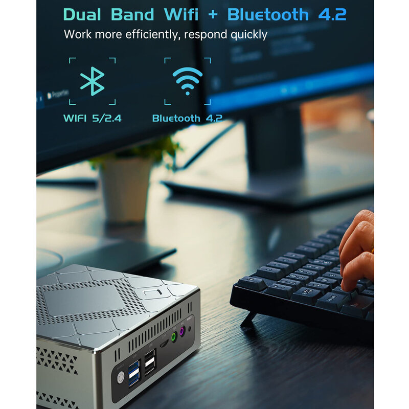 미니 PC 윈도우 11 프로 인텔 i5-8279U, 소형 데스크탑 컴퓨터, 4K HDMI VGA C타입 USB 3.0, 와이파이 5 BT 4.2, 16GB DDR4 256/512G M.2 SSD