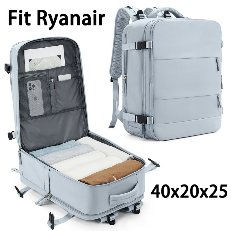 Ransel 40x20x25 Ryanair, tas punggung perjalanan untuk pria wanita, barang pribadi, tas punggung Laptop akhir pekan Bisnis
