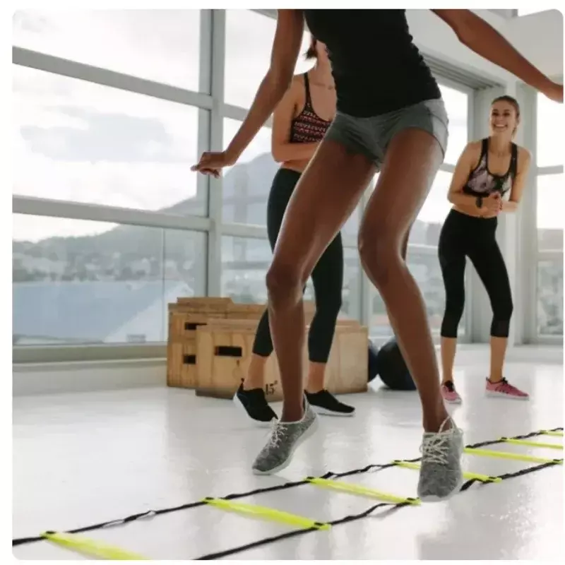 Flexibilität Beweglichkeit leiter Nylon riemen Sprung leiter Fußball Geschwindigkeit strain ing Logo Gerichte Fitness Fußball training Energie leiter