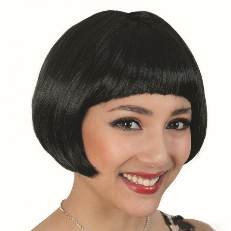 32cm Women Colorful Short Straight Wig with Bangs Girls Cosplay Bobo Wig Trendy Women Synthetic Hair Party Cosplay Costume