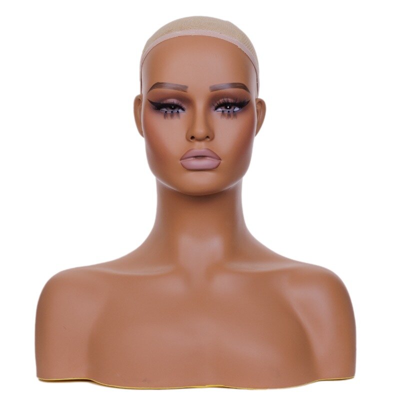Cabeza de Maniquí de estilo europeo y americano para mujer, busto de cabeza falsa para exhibición de accesorios de peluca