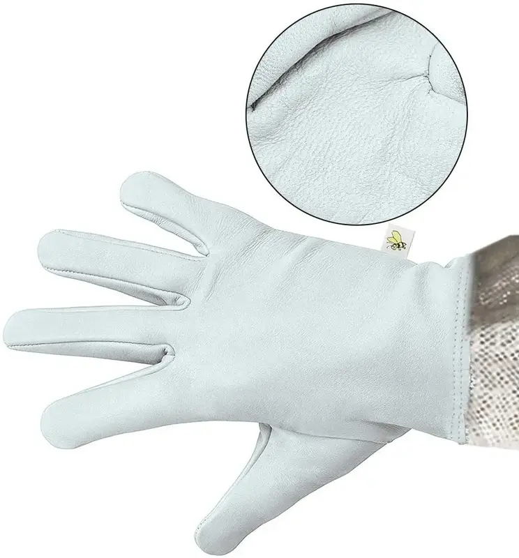 Beekeeping Gloves Ultra Mesh Beekeepers Gloves Three-layer Net Ventilation Protect Your Hands Fully Ventilated Goatskin Gloves