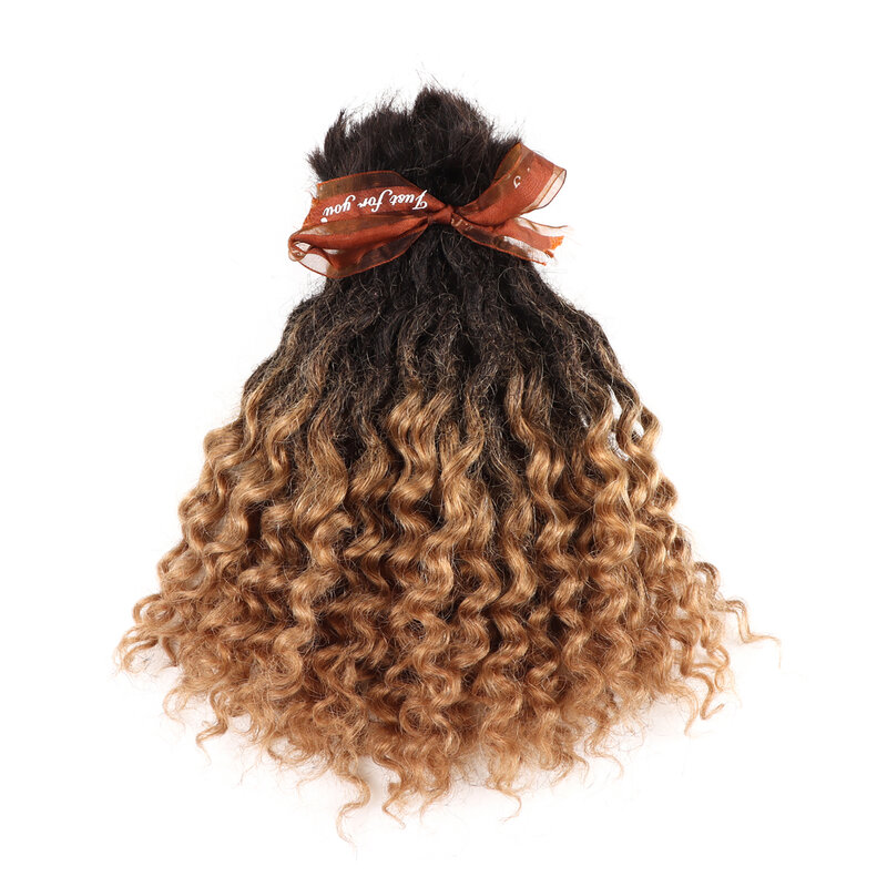 Orientfashion-extensiones de cabello humano con textura de miel, pelo rizado en espiral, loc, rastas, color ombré, gran oferta
