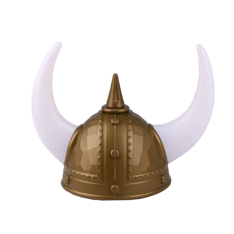 Topi Bullhorn topi Viking bajak laut topi ksatria Romawi kuno topi Samurai helm prajurit liburan Cosplay pesta Prom properti performa