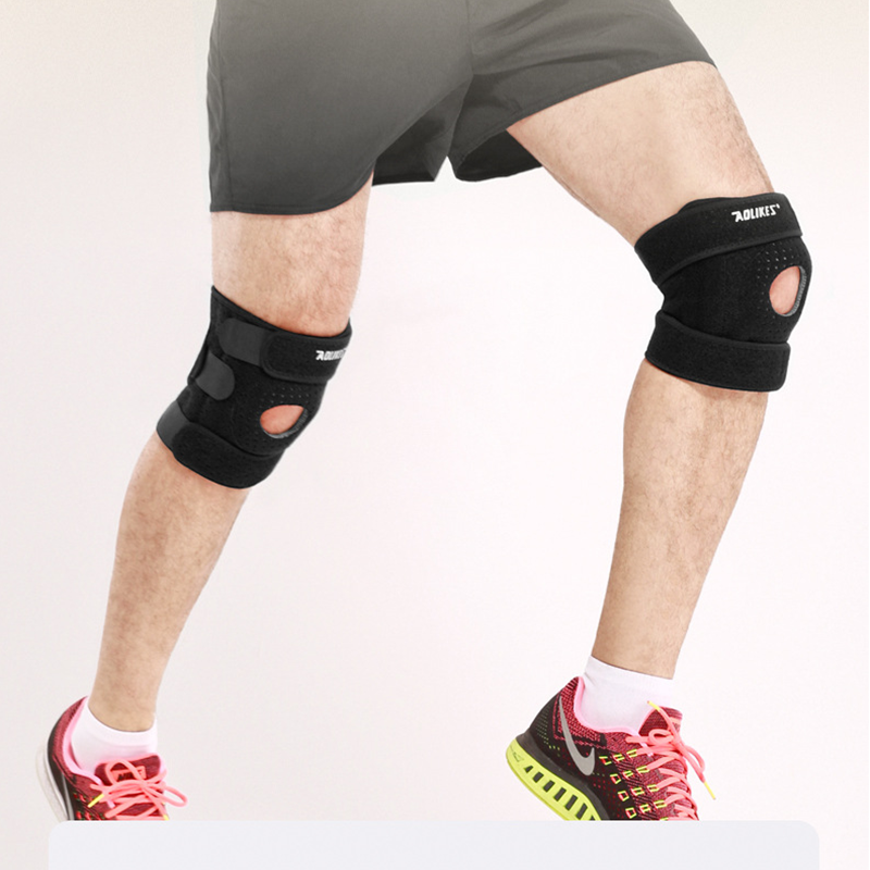 1 szt. Ciepłej ochraniacze na kolana ochronnej z regulowaną rzepką, ochraniacze na kolana złagodzić staw kolanowy ból alpinistyczny kolarstwo do koszykówki