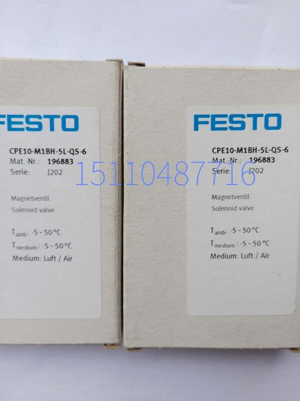 Niemiecki FESTO Festo zawór elektromagnetyczny 196883 CPE10-M1BH-5L-QS-6 w magazynie