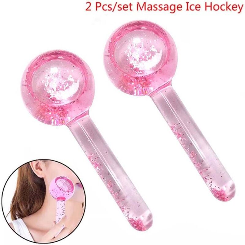 Boule de massage qualifiée ale antidéformable, globes de glace valides pour les yeux, rouleau de massage facial, masseur de hockey sur glace, globes de glace refroidissants pour le visage, beauté