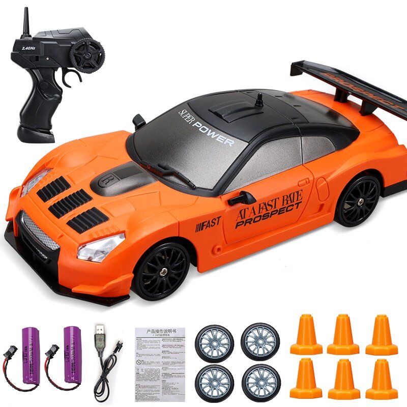 고속 드리프트 RC카 원격 제어 4WD 장난감, AE86 모델 GTR 차량, RC 레이싱 카 장난감, 어린이용 크리스마스 선물, 2.4G