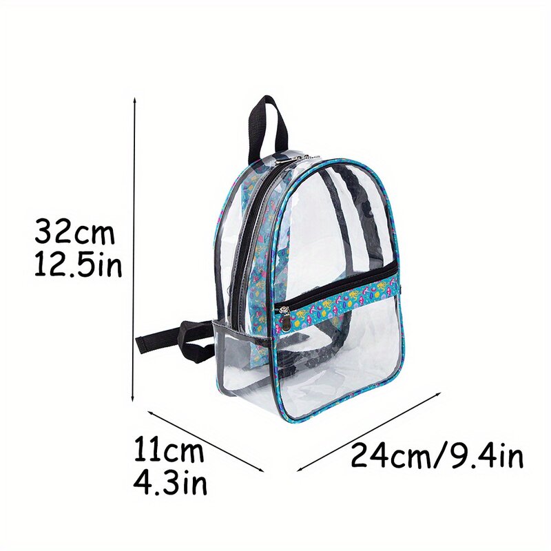 Sac à dos transparent en PVC SR pour garçons, sac de MSI imperméable, sac d'école lancé, sac à dos de voyage décontracté