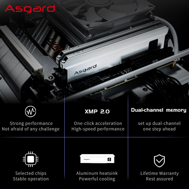 Asgard-Memoria RAM DDR4 Feryr T3 Series, 16GB(8GBx2), 3200MHz, 3600MHz, CL14, CL16, CL18, astilla, DDR4