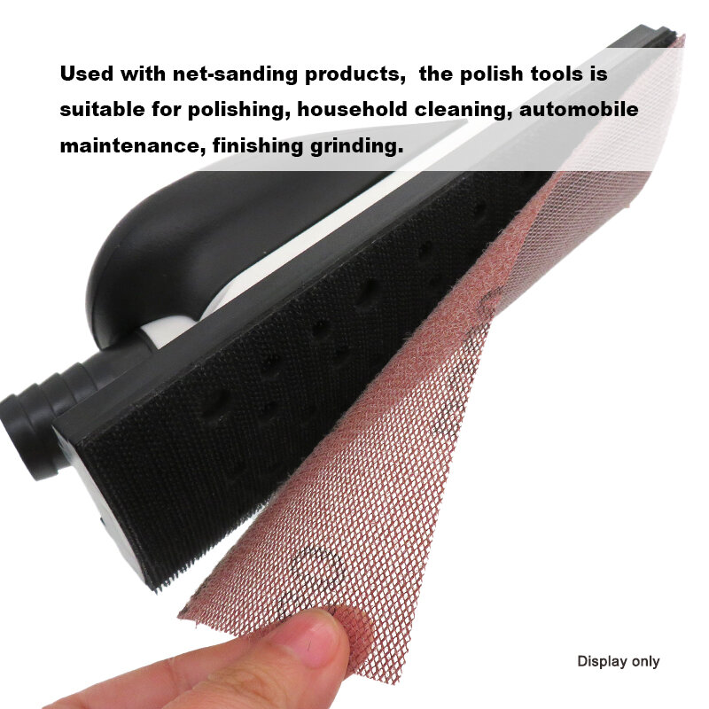 200 x 70mm Sanding Block, Vacuum Hand Sander Sponge Pad Dust Free with 4 pcs Replacement Pad for Wood Polishing,Car Repair