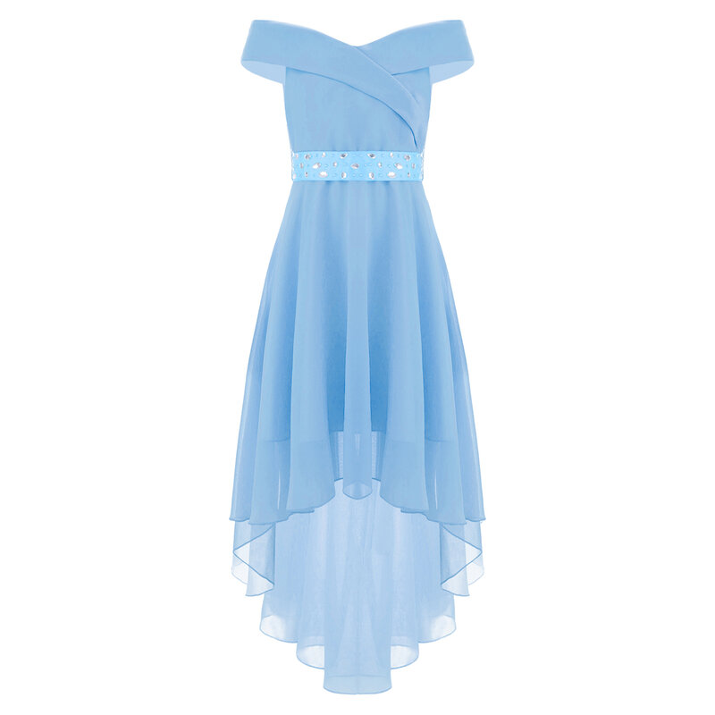 Eleganckie dziewczyny księżniczka sukienka Maxi szyfonowa sukienki dla dzieci na dziewczynę wieczór weselny urodziny Junior druhna sukienka szaty